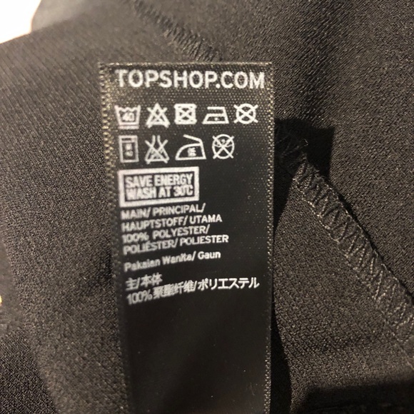 Topshop Cami Dress Black Size 2 - Picture 5 of 5